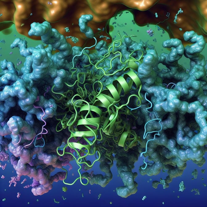 protein molecules clashing