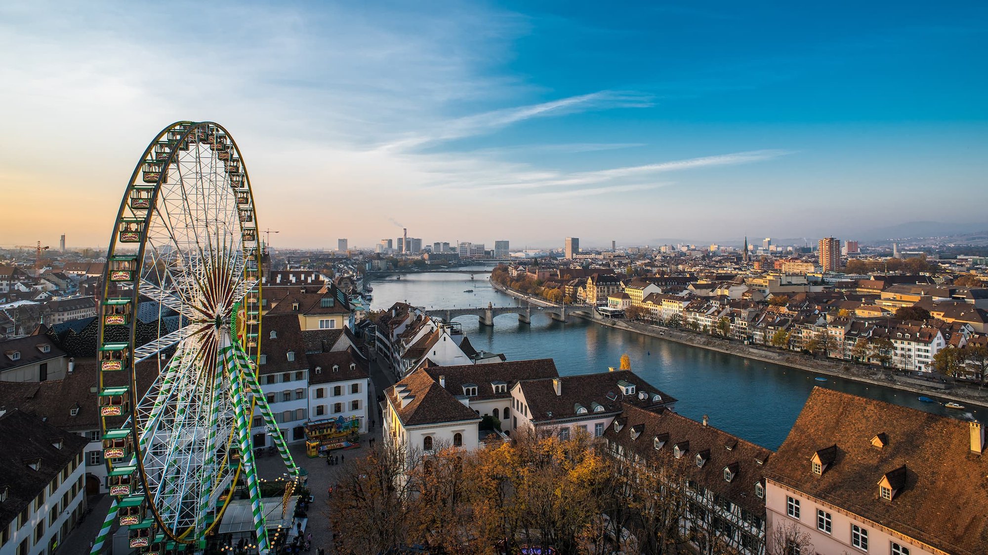 Basel Switzerland city scape shrinked