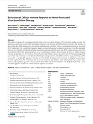 AAPS Evaluation of Cellular Immune Response to Adeno-Associated Virus Based Gene Therapy (2023)