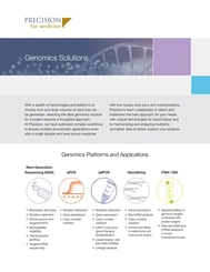 Brochure: Genomics Platforms and Solutions